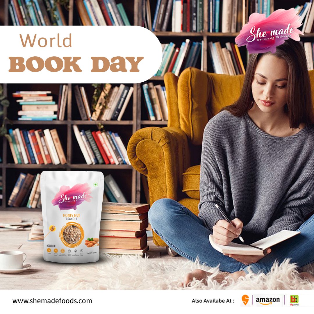 Turning pages with one hand, snacking on Shemadefood treats with the other. 📚✨ Celebrating World Book Day with the perfect companions! Tell us how you spent your world book day!!!

#SnackAndRead #BookishBites #ShemadefoodsMagic
#BookSnacks #ReadingFuel #HomemadeTreats