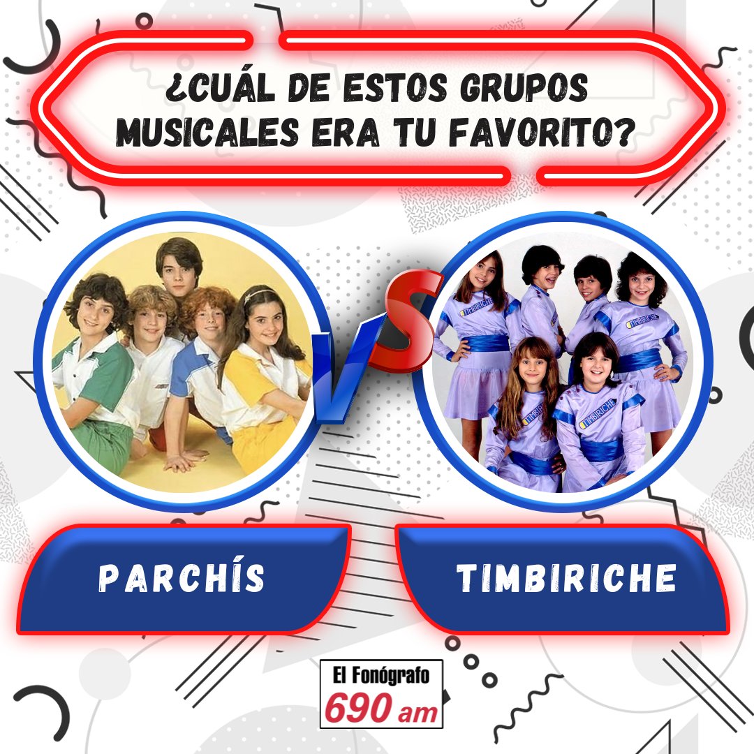 #FonoVersus | 🎶 Parchís VS Timbiriche 🥊

¿Por cuál votas? 👀