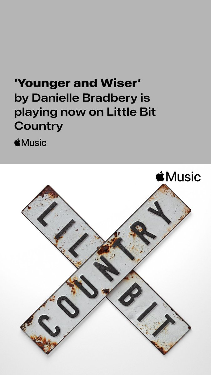 Thank you @AppleMusic ! 🥲 New in Country: music.lnk.to/CcRcwx Little Bit Country: music.lnk.to/AjzJFD