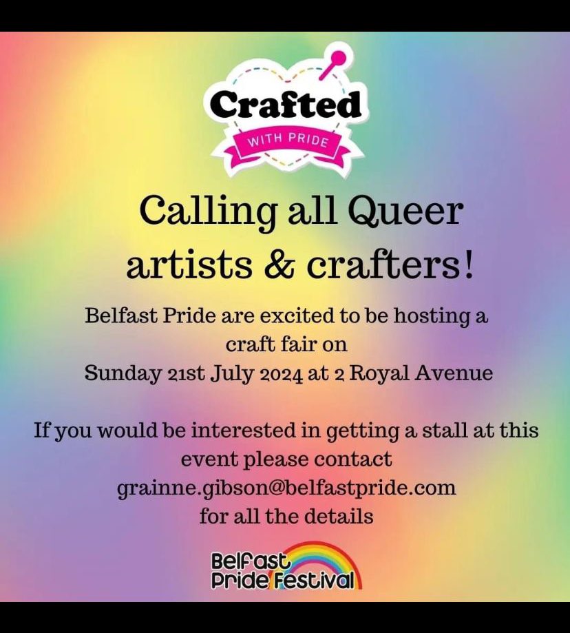 Lovely opportunity for queer artists. Please reshare or send to anyone who may be interested. @belfastpride