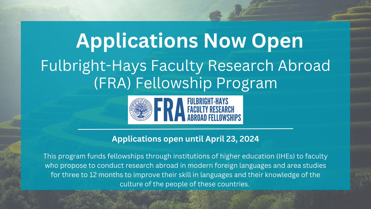 Complete, Review and Submit! The #FulbrightHays Faculty Research Abroad application is #DueToday! Make sure to #ApplyNow for a chance on #ResearchFunds #TravelAssistance #HigherEd #Faculty #IHEs #FundingOpportunity #Grants #ResearchAbroad