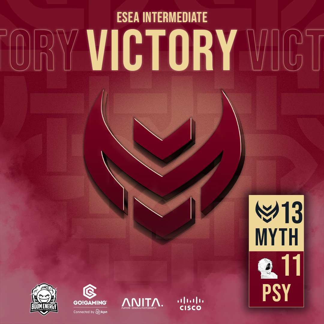 It was a tough battle, but we maintain our winning streak in @ESEA Intermediate! GGWP to #Psychok1ds. @ArmipotentCS @DeebenMika @Sh1nCS @Brytimo_CS @smileyjansen @JexCSGO