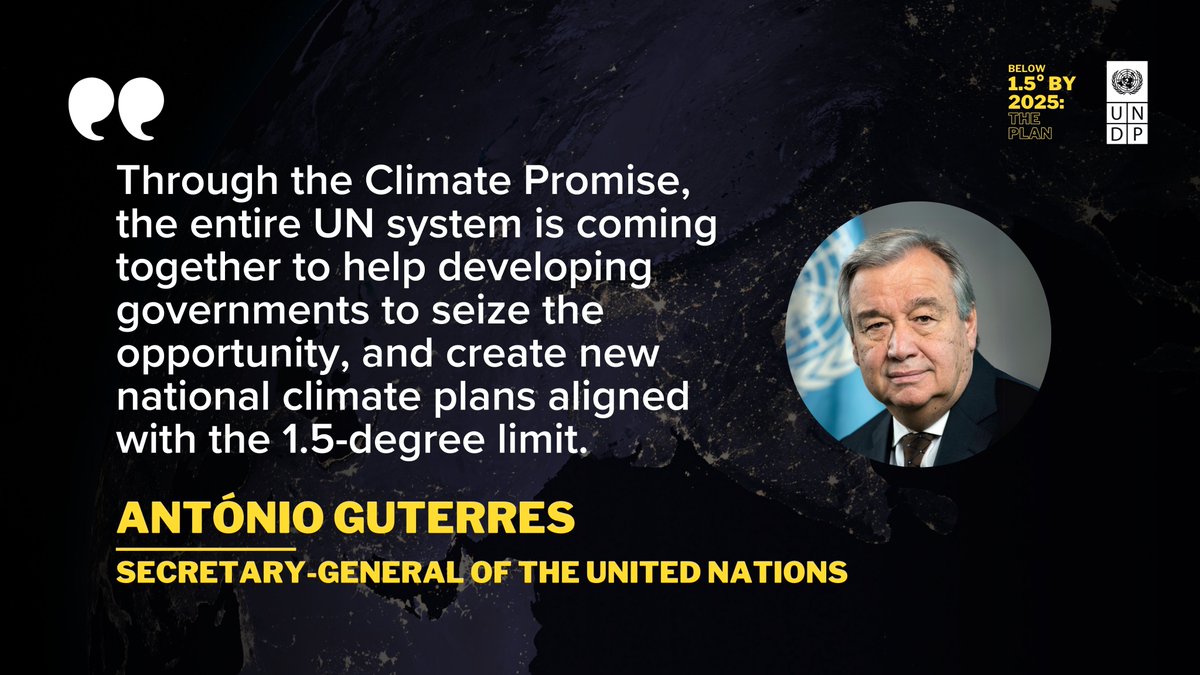 Multilateralism is what makes bold #ClimateAction possible. Together with @UN agencies, the private sector & civil society partners, we will scale up climate action to put the world on a 1.5°C pathway through our #ClimatePromise 2025 initiative. More at: go.undp.org/ZZh