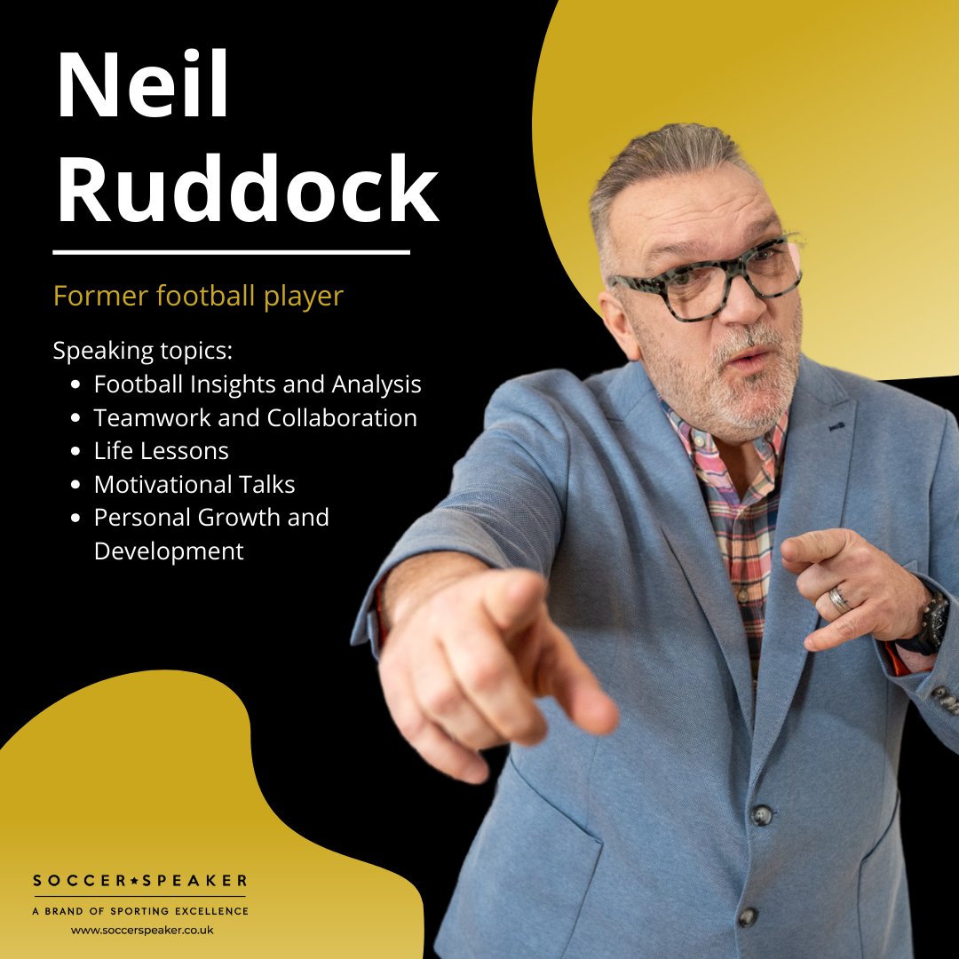 Transform your event into an unforgettable experience with @RealRazor 🌟 Football legend, charismatic speaker, and a master storyteller – Neil brings humour and captivating tales to any occasion. Book Neil Ruddock now ⚽🎤 #EventInspiration #Inspirational #Motivational