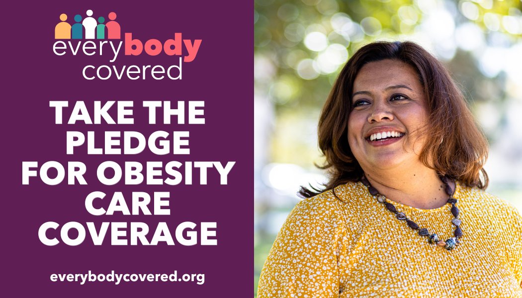 Our campaign is working to reduce stigma, recognize #obesity as a #chronicdisease and expand obesity care coverage for everybody. Want to join us? Sign the Pledge for Obesity Care Coverage to signal your support: bit.ly/3v0byvI 
#everyBODYcovered