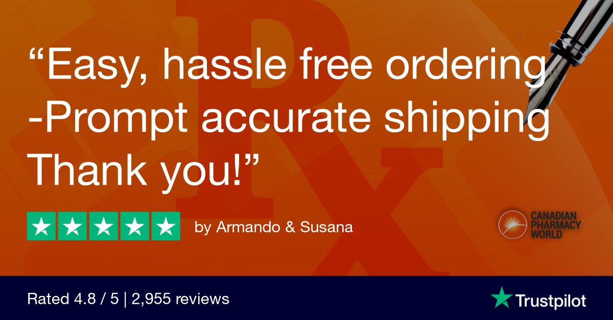 Easy & Hassle Free ✨🙌

Our order process was simple & easy for Armando & Susana, and it will be for you too!

Visit our How To Order page and see for yourself!

i.mtr.cool/kgtmjwbykj

#TrustPilot #CanPharmaWorld #CanadianPharmacy #EasyOrdering #HassleFree #FreeShipping