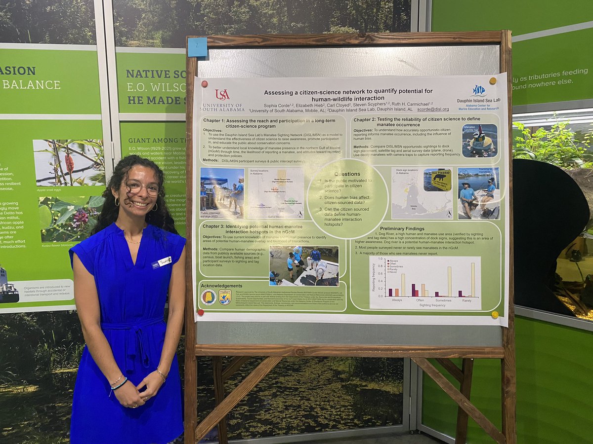 CarmichaelLab's tweet image. Carmichael lab graduate students, @AkelaYuhl, @SophiaCorde, and Bree, participated in this year’s Gulf Coast Graduate Student Symposium hosted by the University of South Alabama and DISL!