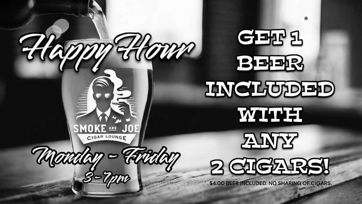 How can you pass this up? Beat the heat and come relax with us! smokeandjoecigarlounge.com/sales-%26-even…

#CaveCreek #Carefree #Phoenix #Scottsdale #ArizonaLife #Cigars #CigarLounge #Veterans #SmallBusiness #BeerAndWine #Relaxation #DesertLife #ArizonaLiving #LocalBusiness #SupportLocal…