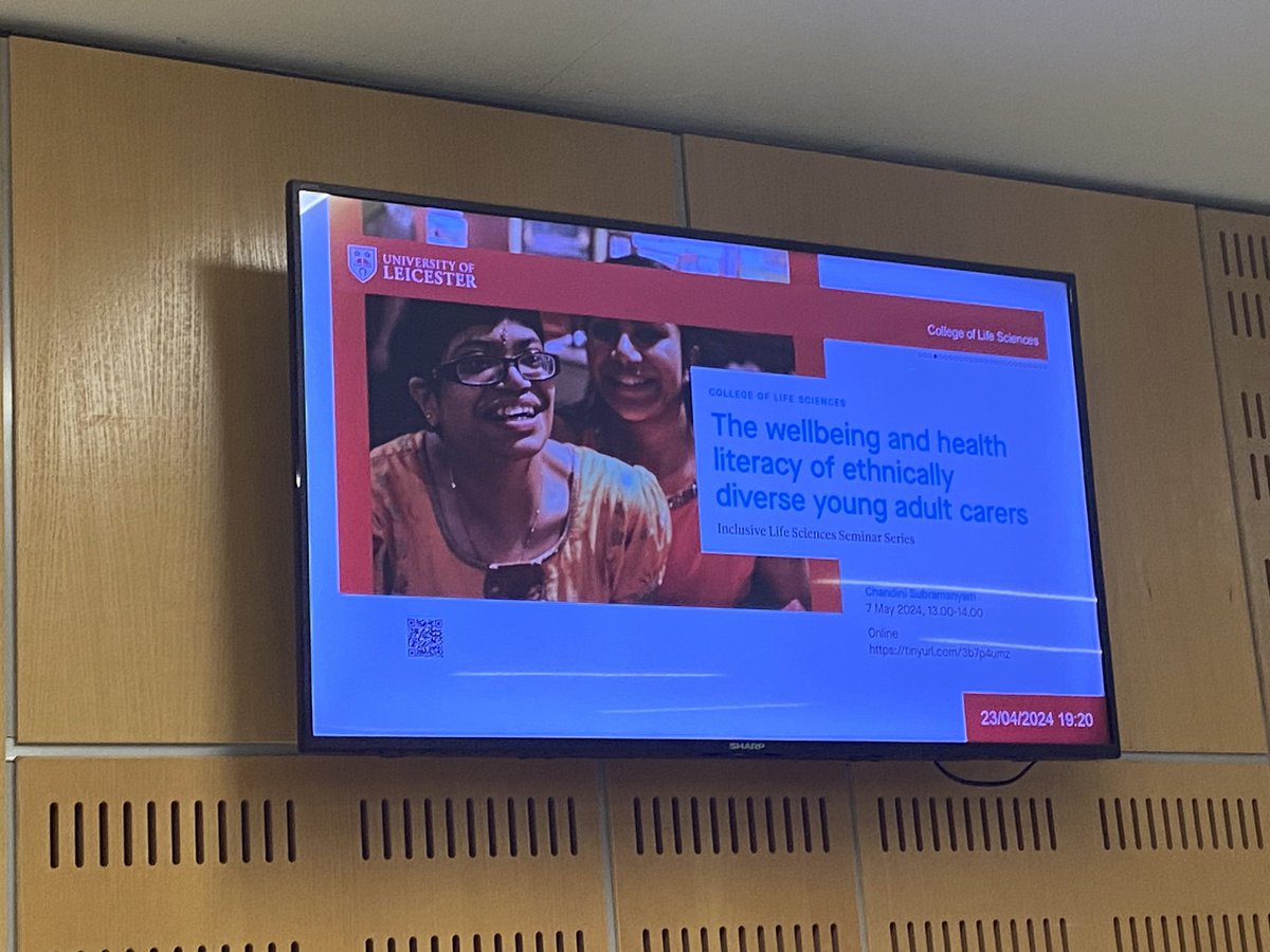 Ah! My inclusive life sciences seminar being advertised on the big screen! How exciting! 
Join me on the 7th of May at 1pm to hear about the CARED project, and the future plans for Ph.D. 

DM me for the eventbrite link! Would love to see you all there.