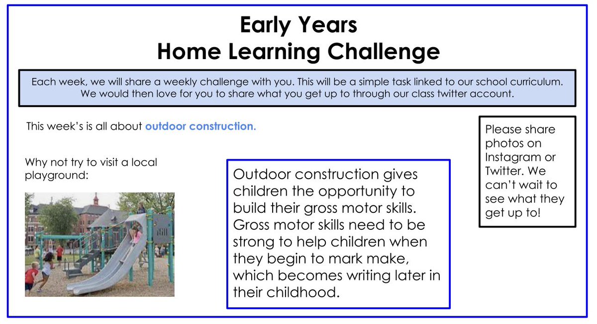 Here is this week’s Early Years focus! We can’t wait to see what you get up to! @Shoreside1234 @ShoresideNur