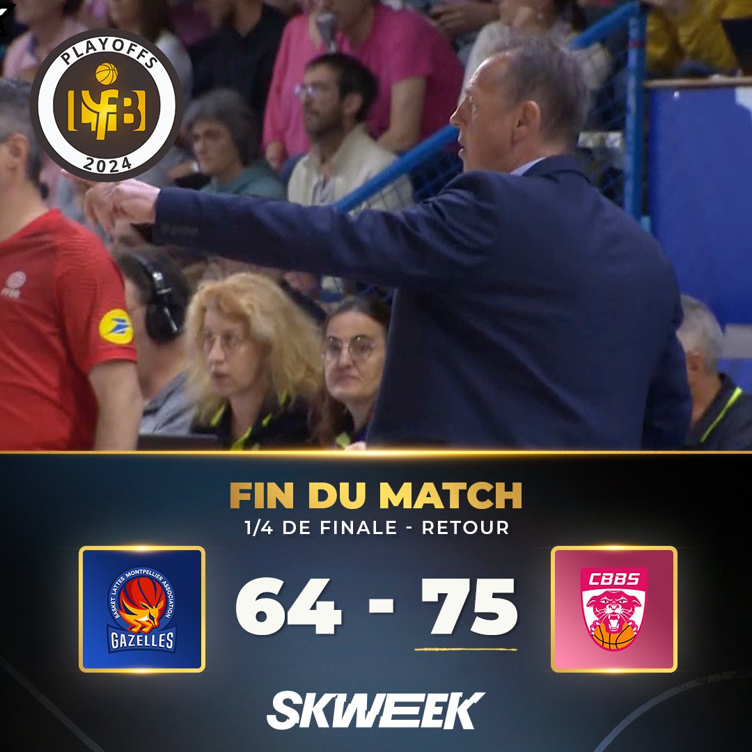 𝑳𝑬𝑺 𝑮𝑨𝒁𝑬𝑳𝑳𝑬𝑺 𝑭𝑰𝑳𝑬𝑵𝑻 𝑬𝑵 𝑫𝑬𝑴𝑰 ! Malgré un match 2 suffocant, les Gazelles confirment et gagnent leur ticket pour les demi-finales de @basketlfb ! ✅ @BasketLMA #SKWEEKLive