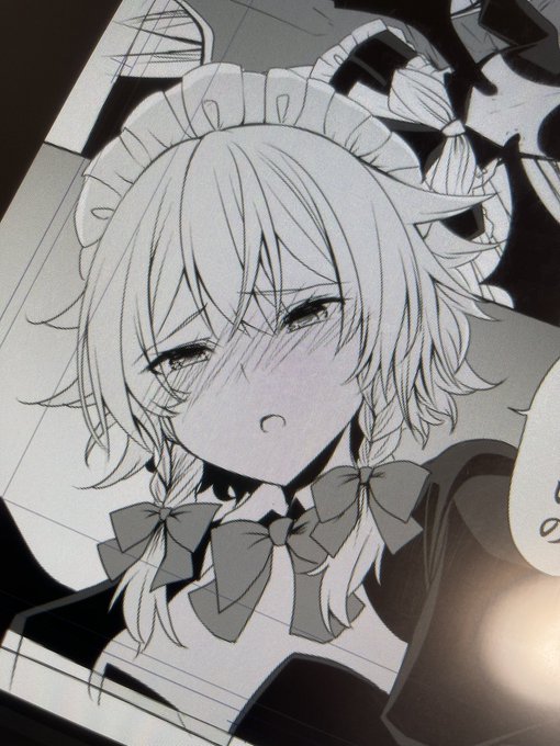 例大祭の咲夜さん本、キトラさん史上1番咲夜を可愛く描けてる気がするかもしれない 