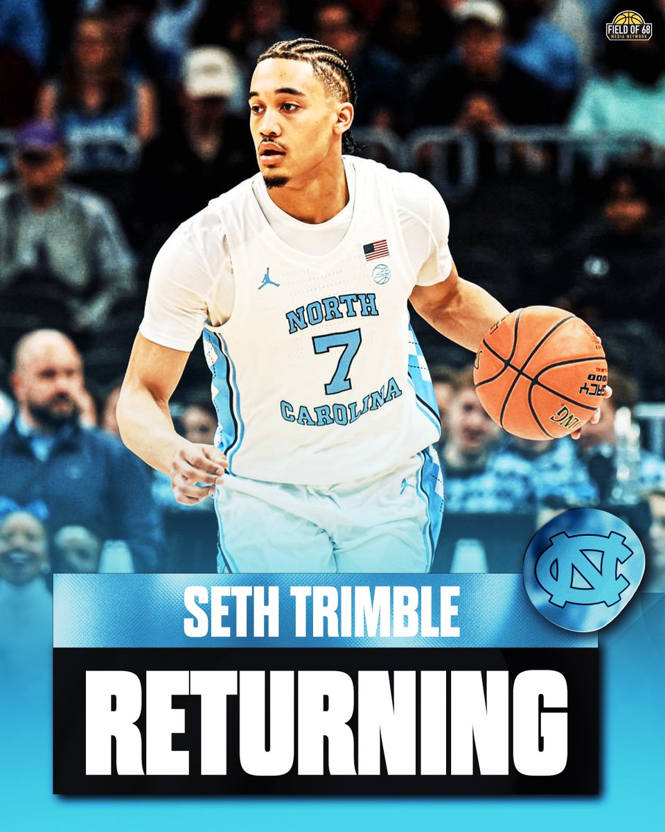 🚨NEWS🚨 North Carolina G Seth Trimble will withdraw his name from the portal and return to UNC next season, per his Instagram.