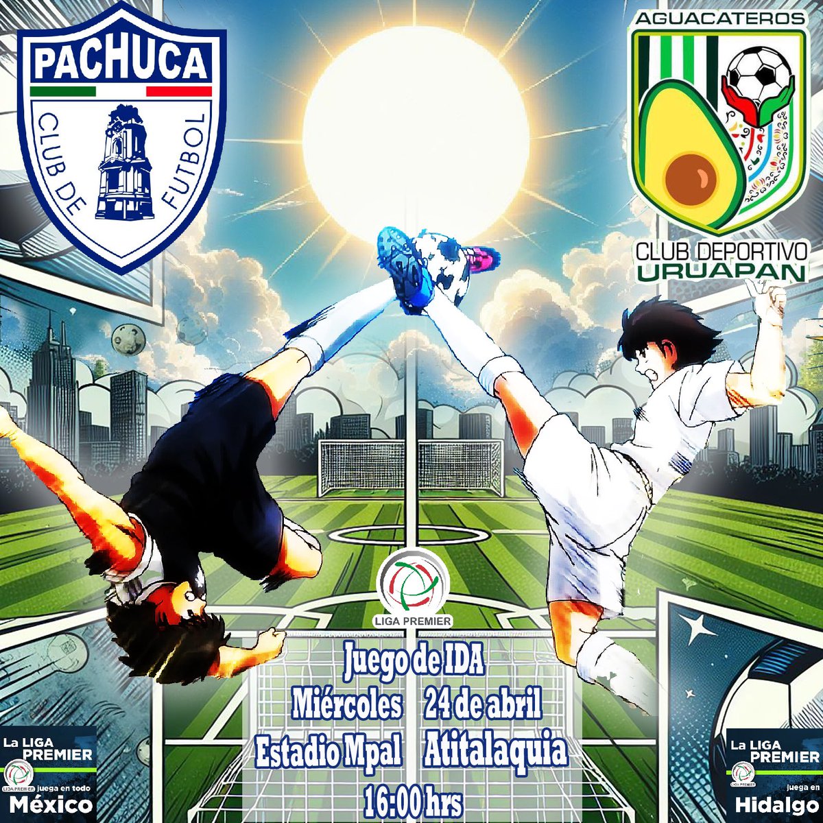 🟦QUE PESE LA CASA, A SACAR VENTAJA EN LA IDA⬜️

🥅JUEGO DE IDA (liguilla)
⚽️ Pachuca Premier vs Aguacateros Club Deportivo Uruapan  📅MIÉRCOLES 24 de ABRIL 2024
🕛16:00 hrs
🏟Estadio: Municipal Atitalaquia
📍LOCAL

#laligapremierjuegaentodoméxico <a href="/LigaPremier_FMF/">Liga Premier FMF</a> <a href="/adictosala_p/">Adictos a la Premier Mx</a>