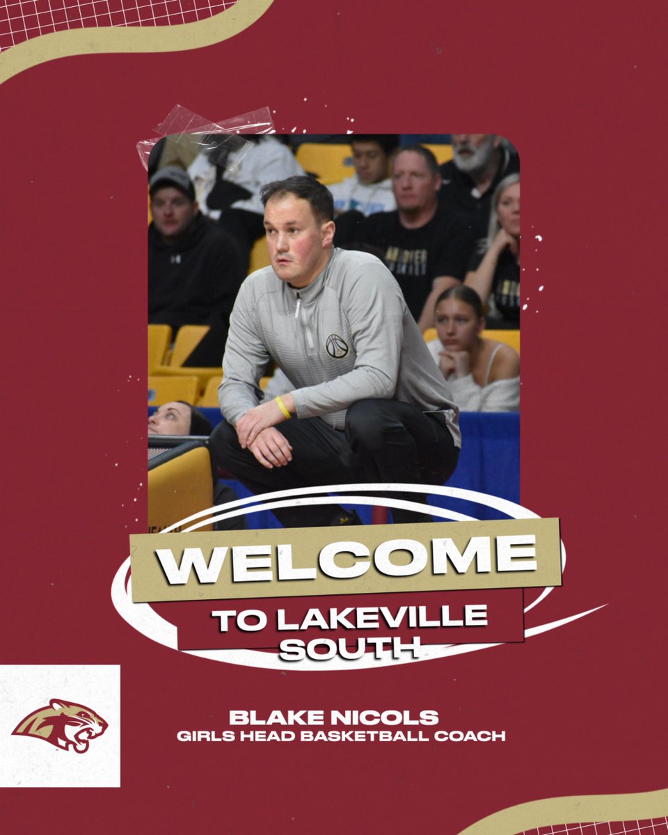 The Lakeville South Activities Department is excited to announce Blake Nicols as it's new Girls' Head Basketball Coach. Coach Nicols is a graduate of Lakevillle South and has spent the past six season leading another high quality girls program. Welcome Home, Coach! #gocougars