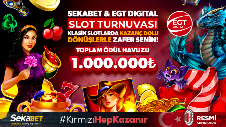 SEKABET & EGT DIGITAL SLOT TURNUVASI 💲 Ödül havuzu 1.000.000₺ ✅ Şimdi üye ol t2m.io/sekatw24 🔥 Muhteşem kazançlar Sekabet'te seni bekliyor!