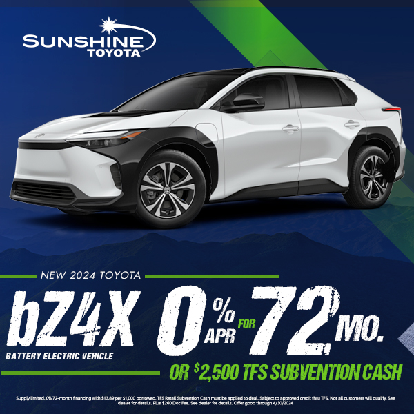 🚙 Explore the new bZ4X today! #sunshinetoyota #toyota #carsforsale