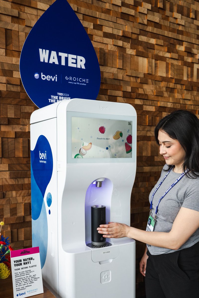 Bevi is proud to be a @TEDTalks in-kind partner at #TED2024, providing healthy hydration to the innovators and changemakers attending the conference!

📷 Felicia Chang / TED