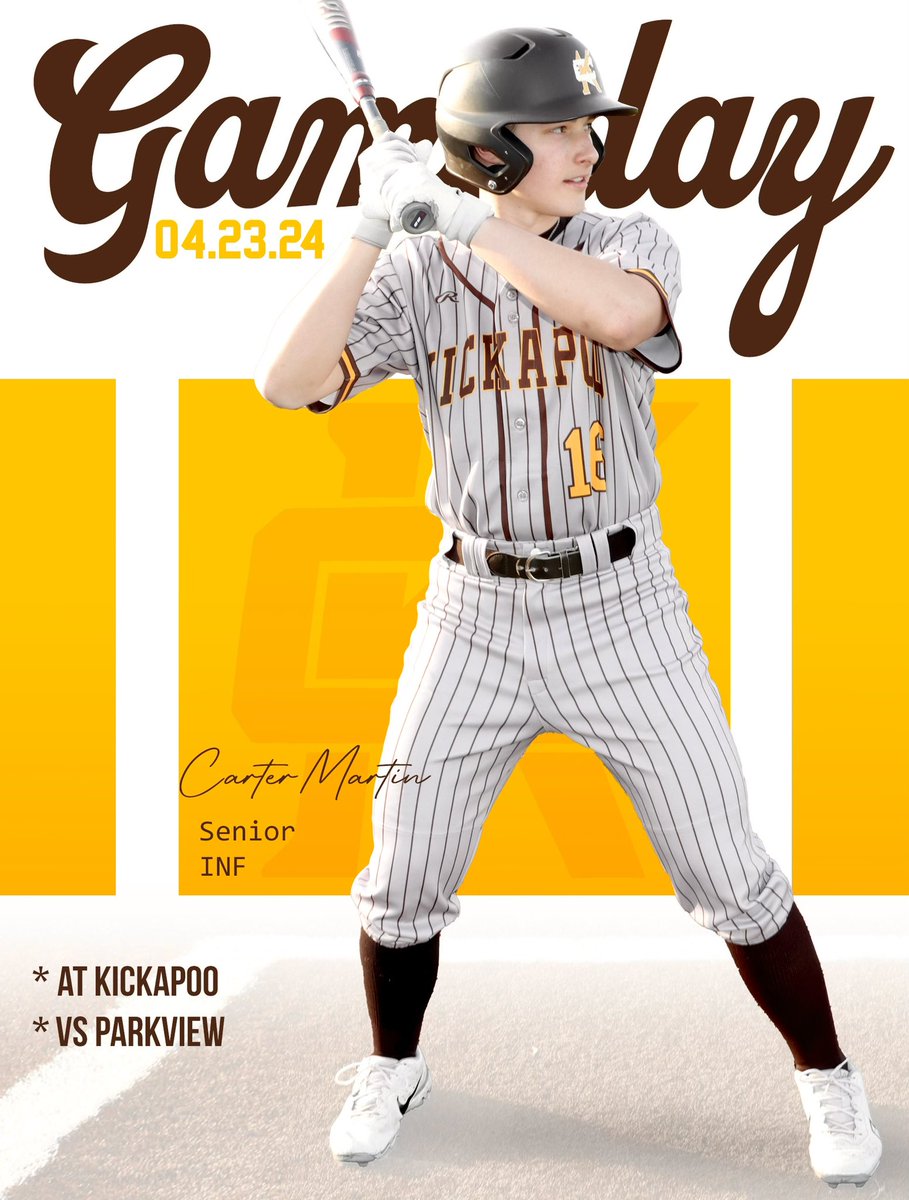 Tuesday Baseball at Kickapoo. 4:30 Varsity game time against Parkview. JV to follow. @ChiefBaseball14