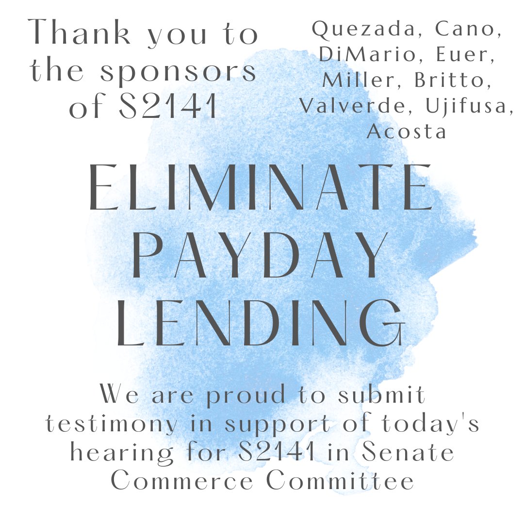 Eliminating payday lending is one of our priorities. Many states have already recognized the negative impact of predatory payday lending. Rhode Island is now the only state in New England that does not protect against them. We are proud to submit testimony in support of…