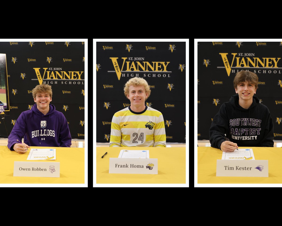 Congratulations to the six Griffins who signed their National Letters of Intent with the colleges of their choice: Turner Hunsaker, Henry Bossert, Sam Payne, Tim Kester, Frank Homa and Owen Robben. #menofcharacterandaccomplishment