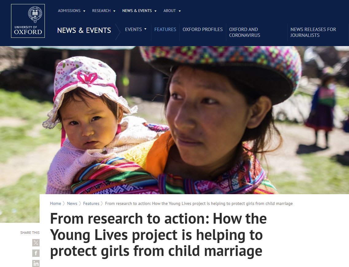 Los invitamos a leer la última publicación de @UniofOxford sobre el impacto de la evidencia generada por @yloxford / Niños del Milenio. tinyurl.com/43reytdm 

@alan_sanchezj @SantiagoCueto6 @acamposfl @vanerojas2