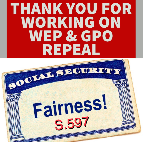 @SenDuckworth As an original cosponsor of #S597 please encourage others to join you. #GPOWEPMustGo_NOW Americans affected NEED their EARNED SS to provide financial relief in retirement! Please continue to fight for a full repeal! #SSFairness_1st #EliminateWEPGPO_NOW