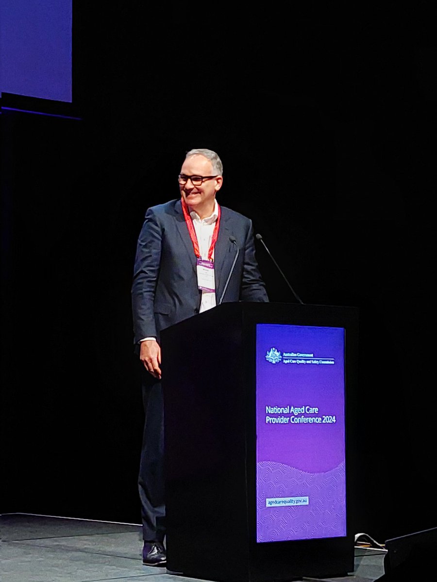 🙏 Thanks to Michael Lye, Deputy Secretary, Australian Government Department of Health and Aged Care, for his inspiring address at the National Aged Care Provider Conference 2024. #ACQSC #NACPC2024 #AgedCare #Conference #GettingInOnTheAct #WorkingTogether @healthgovau