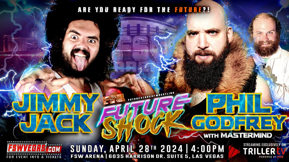 FSW Future Shock Sunday April 28 LIVE on @FiteTV+! FSW Arena | #LasVegas 𝙁𝙚𝙖𝙩𝙪𝙧𝙞𝙣𝙜 @LargePatriarch VS @TheHereticGoat w/ Mastermind Ticket + Streaming link in the bio!
