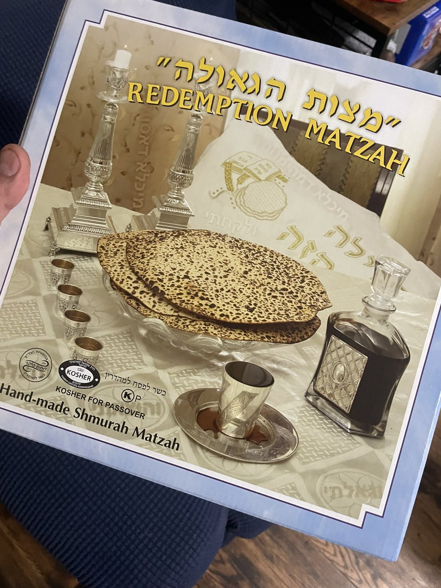 ManofMachismo's tweet photo. I’m thinking of my Jewish friends this evening, so I decided to experience authentic Matzah for the very first time. @Valerie_WBAL @JoshSpiegel  and Mrs. @scottlester https://t.co/DS01pwm5TG