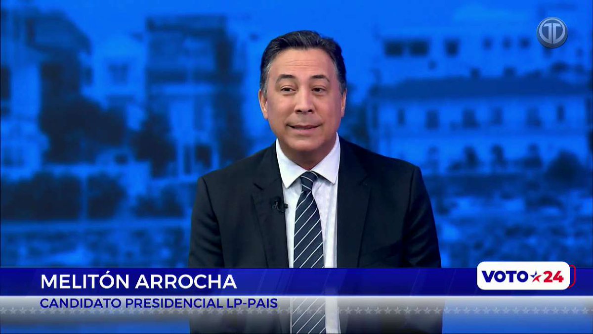 TReporta's tweet photo. "Le he planteado al país que hay que ser valientes, que el programa del IVM cuando haya déficit a su máxima expresión va a representar 70 mil millones de dólares, y hay que recordar que el presupuesto incluye los salarios y el servicio de la deuda tiene un récord de 30 mil millones, y no hay forma de resolverlo sin una ley marco", @melitonarrocha, candidato presidencial por la libre postulación. #DelDichoAlHecho #Voto24 #TReporta