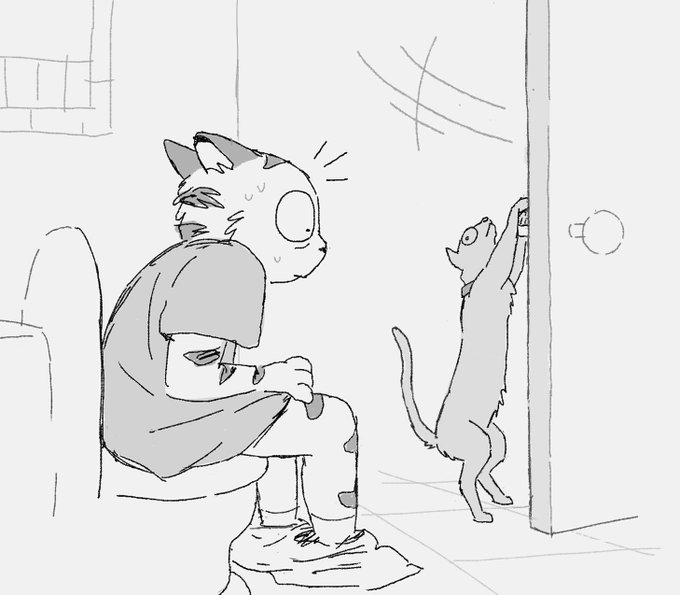 my roommate's cat learned how to open doors and now he's a FREAK!!! 