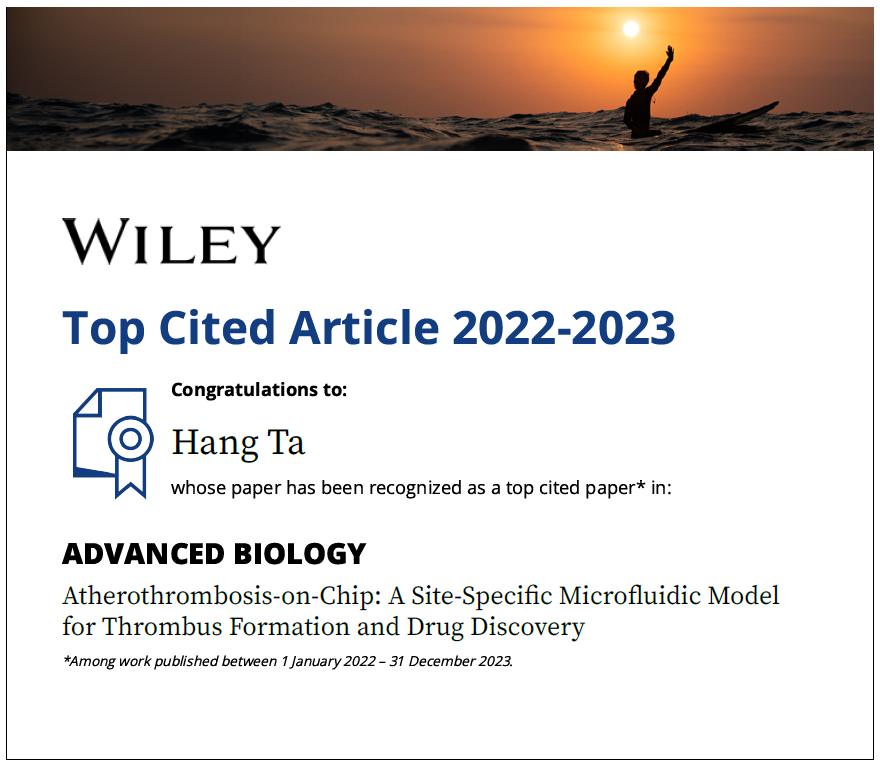 Good news! Our article is one of top 10 most-cited papers published in Advanced Biology
@Adv_Biology
#TopCitedArticle