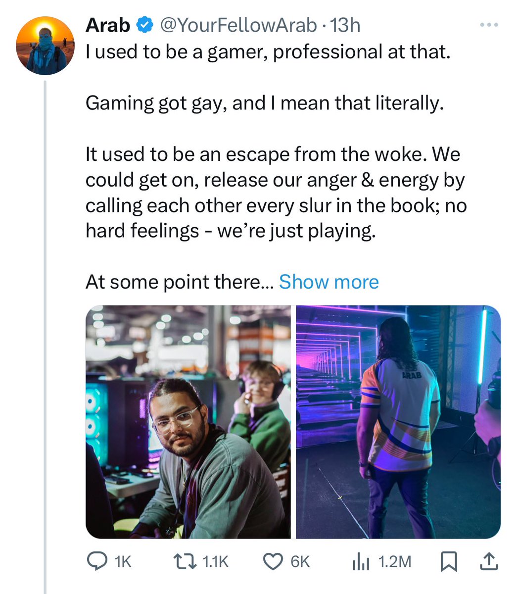 If you quit gaming just cuz you can’t use “every slur in the book” then I don’t think you were in it for the right reasons lol