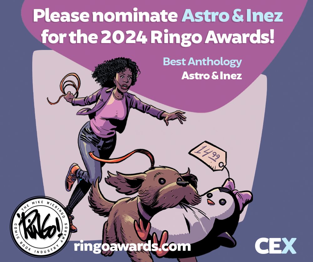 'Astro & Inez' is a collection of incredible stories that deserve recognition! Nominate it for Best Anthology in the Ringo Awards 2024. Vote now: ringoawards.survey.fm/ringo-awards-2… #RingoAwards #AstroAndInez