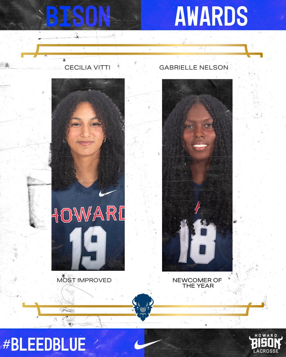 Congratulations to Logan Ford and Kendall Barker for winning the 2024 Women’s Lacrosse MVP award! 🦬💙❤️ A huge congratulations to Cecilia and Gabrielle as well !