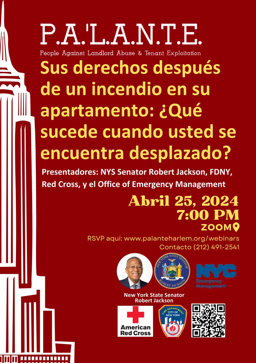 Happening this Thursday! Register here: tinyurl.com/556wcep6 With @SenatorRJackson @nycemergencymgt @FDNY @RedCross