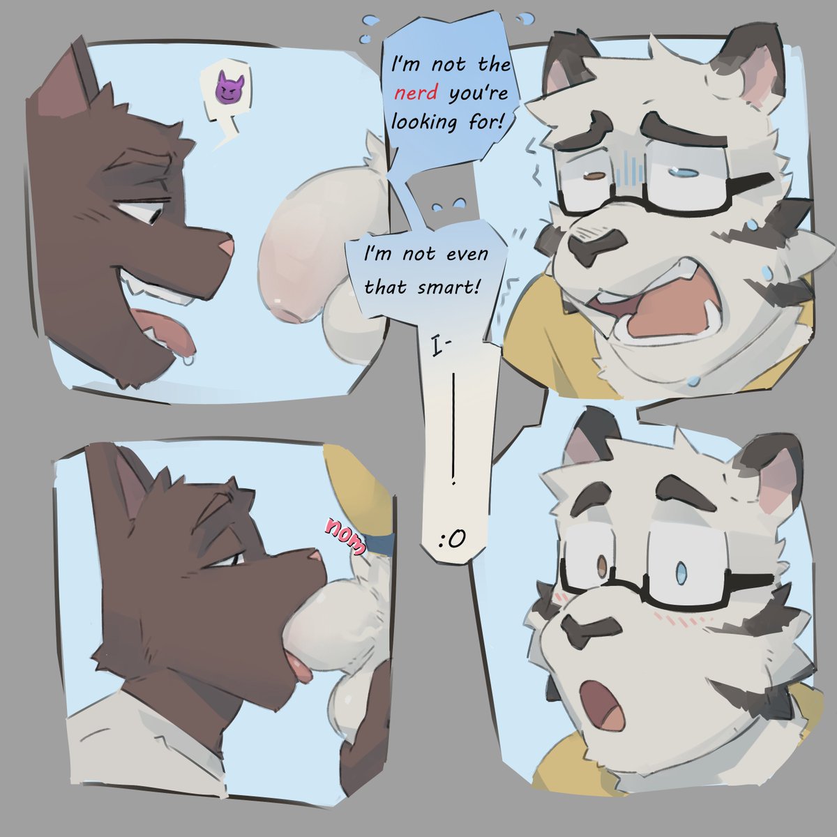 LewdoCat's tweet photo. Oh no! the cock sucker bullies! 😨

commission for @Frost8Bits ❤️thank you so much! https://t.co/Ia1a7S05Yk