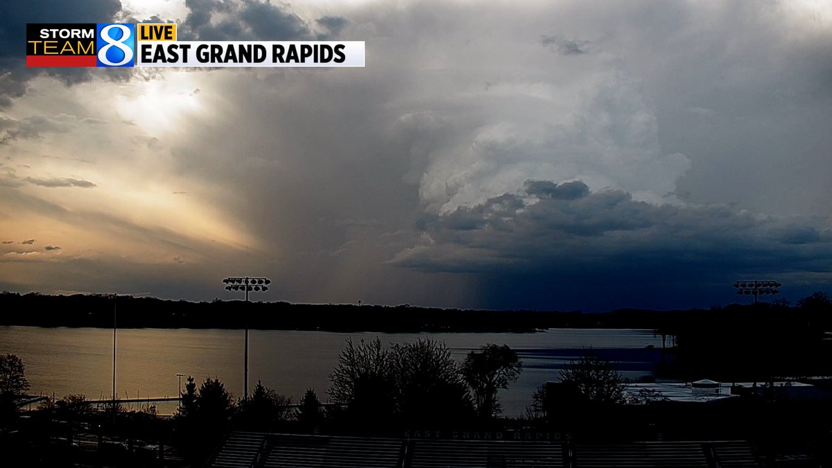 What a VIEW from East Grand Rapids this evening 🌦