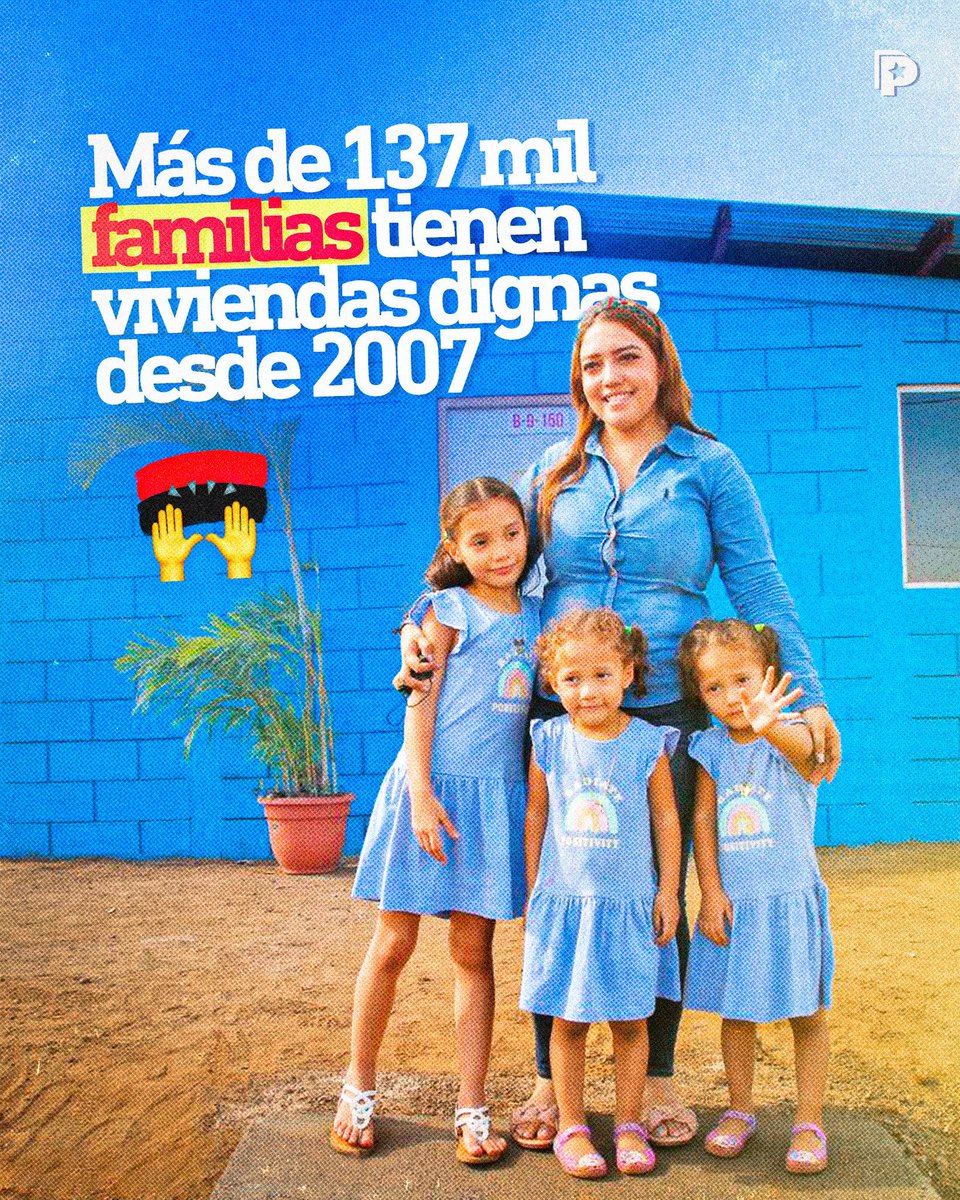 La #Paz en #Nicaragua nos permite que las familias de los sectores populares gocen de una vivienda digna, 137 mil familias tienen viviendas dignas desde 2007 @edwincastror @WillNavarro12 @informe22 @moisespastora @AglasSiempre