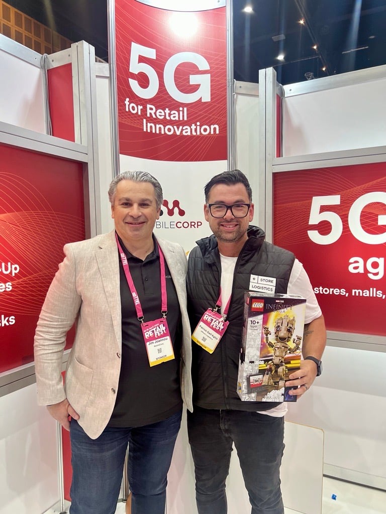 MobileCorpTeam's tweet photo. Lucky winners of the Lego prizes from the @MobileCorpTeam and #Cradlepoint booth for #RetailFest.

Congratulations to Patrick Dell'Aglio from eStore Logistics (l) and Adam Bandiera from Adzon/Constant Supply (r); with Jim Joannou, MobileCorp Head of IT, &amp; Dave Moy, Head of Sales. https://t.co/yaTQFDDfXT