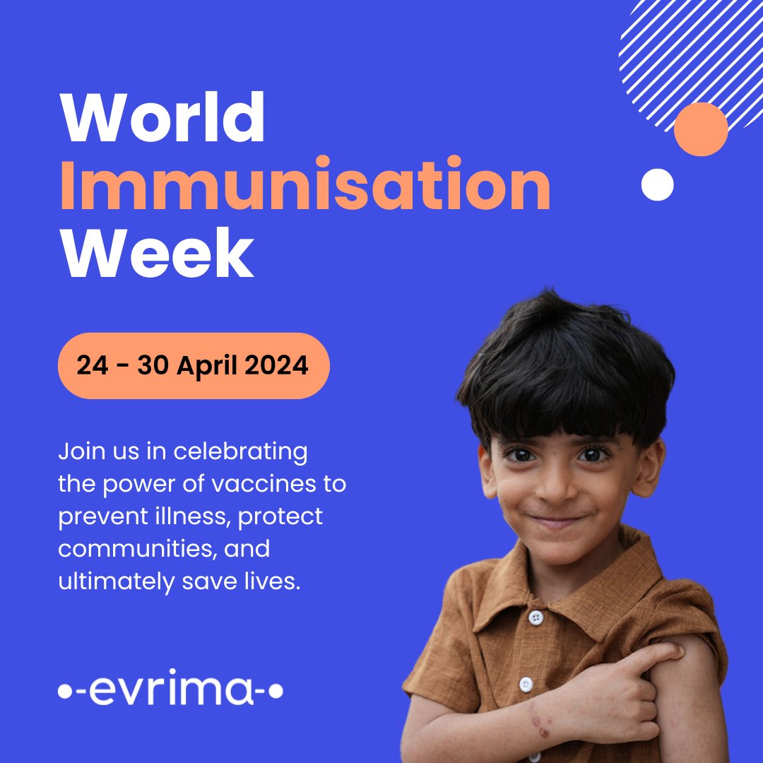 This week, World Immunisation Week, contact us to learn how our innovative clinical trial recruitment solutions can help you reach 3.5 million vaccine patients: hubs.ly/Q02tLHV60 #WorldImmunisationWeek #VaccinesSaveLives #VaccineResearch #ClinicalTrials #EvrimaTechnologies