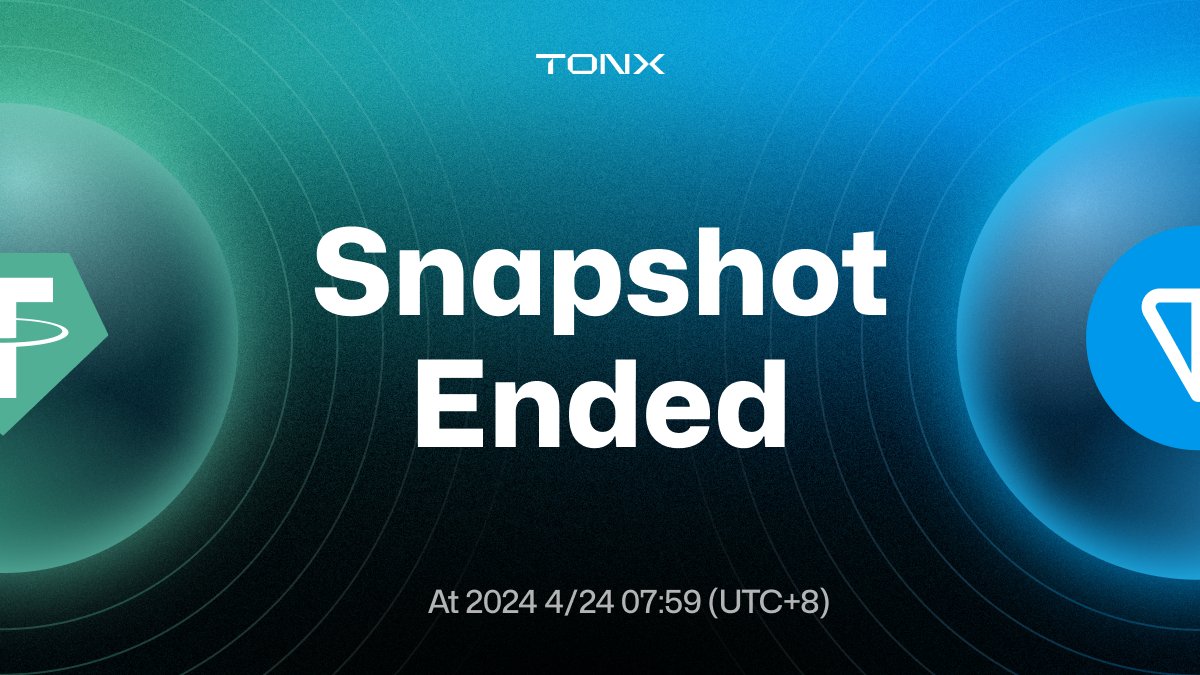 The USDT deposit event for 'USDT Edition' #TONX ID has successfully ended. Snapshot happened at 8 am UTC+8, Apr.24, 2024 We will distribute the special edition TONX IDs next week. Stay tuned! 🔥