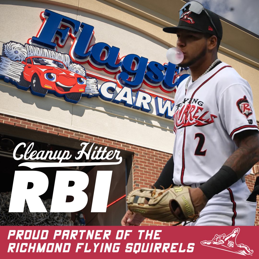 Victor Bericoto was today's #Flagstop #CleanupHitter of the game. His RBI in the 3rd won all fans (16+) at the @gosquirrels game a FREE Car Wash! 

#RVAWashClub #RVACars #Flagstop #HaveFunn #GoNuts