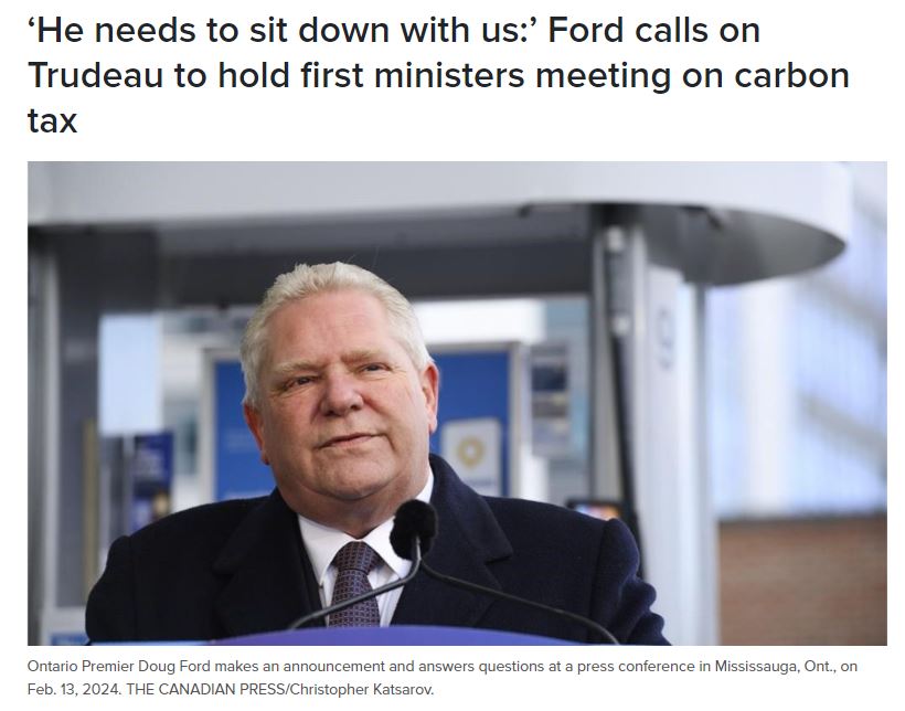 PM Trudeau sat down with you, @fordnation, on July 5, 2018. The meeting, held at Queen's Park, came just days after your gov't was elected & cancelled Ontario's cap-and-trade program. You've made your bed, now lie in it.
kitchener.citynews.ca/2024/04/05/for…?
#onpoli #DougFord #carbontax