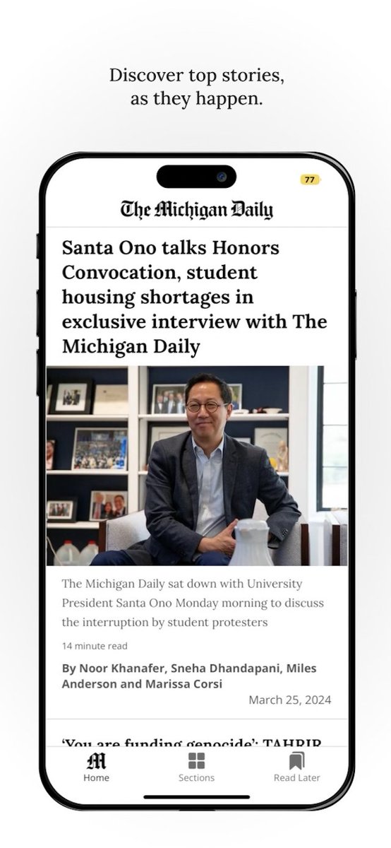 Download the new update of The Michigan Daily mobile app to stay in the know!
