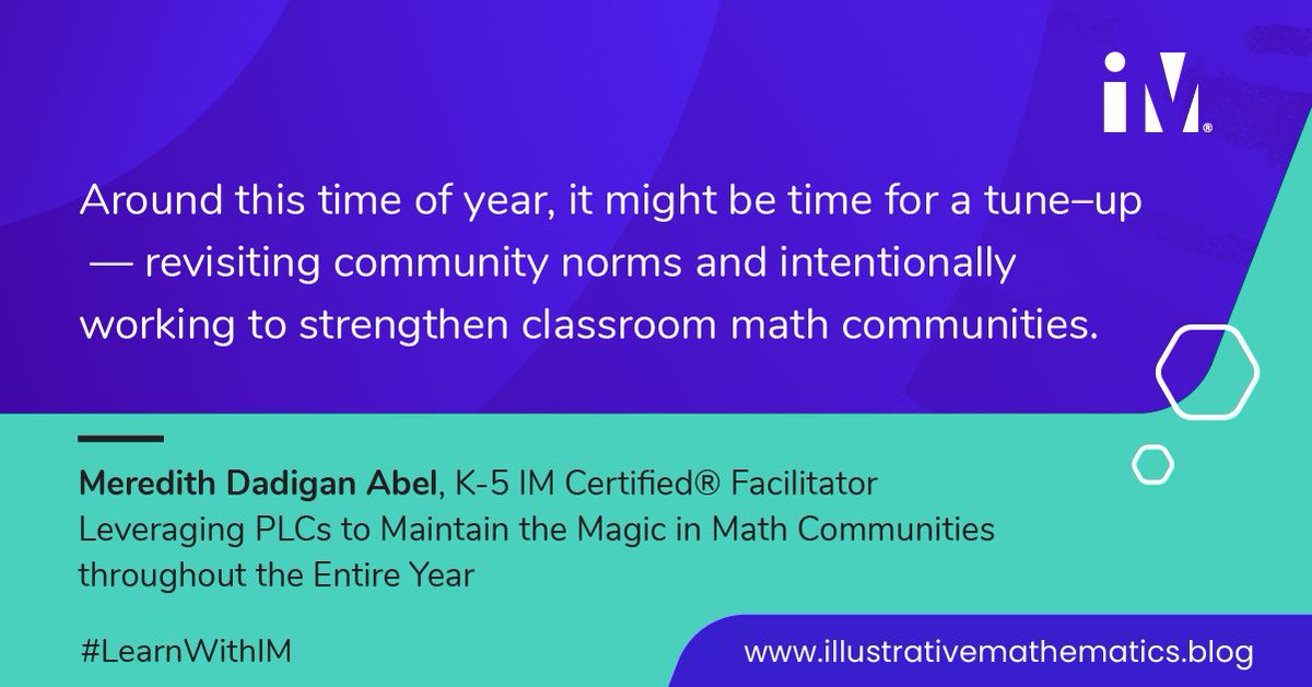 As the school year peaks, so should your math community's engagement! 🚀 The latest #IMxBlog post focuses on harnessing the collective strength of PLCs to ensure our math communities remain vibrant and engaged. Read more now! illustrativemathematics.blog/2024/04/04/lev… #LearnWithIM