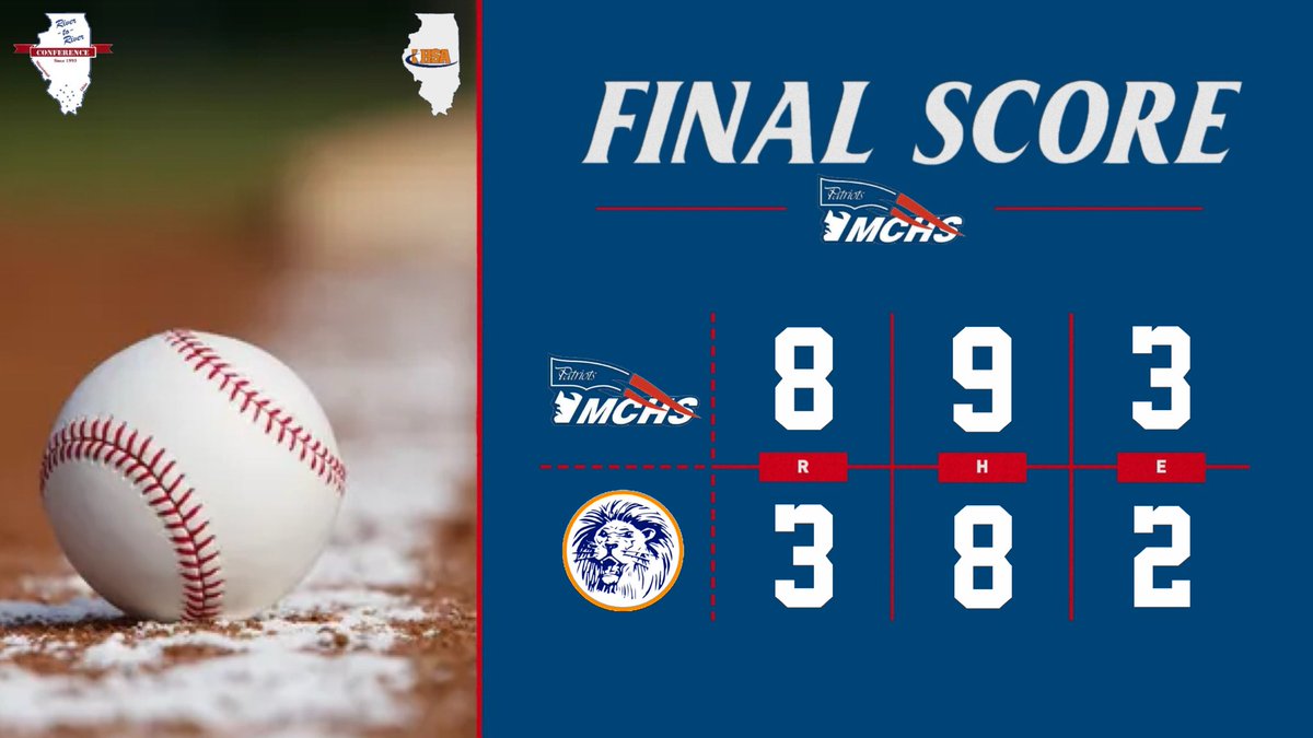 Final from Carterville! Score : Patriots 8 Lions 3 Record : 13-9 (5-3) Next Game : 4/25 vs. Carlisle County