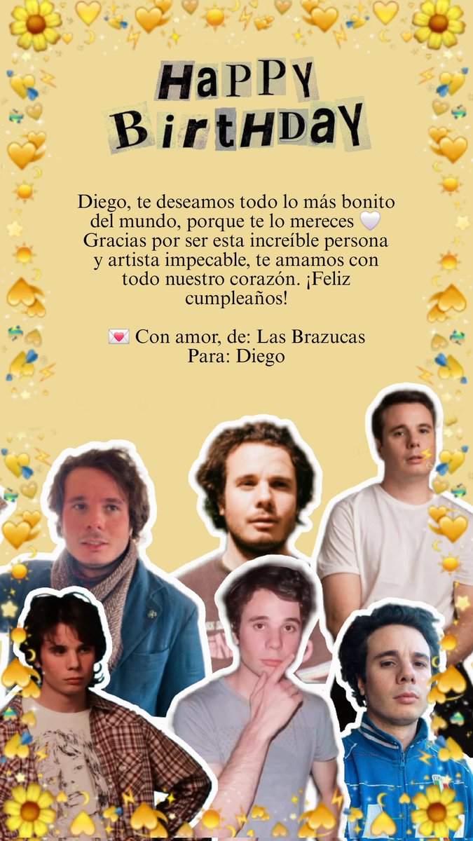 xvinnegar's tweet photo. Diego, fuiste el primer chico al que comencé a seguir después de ver lsdln. Realmente me encanta tu talento y amor por el arte 💛✨ Te deseo todo lo mejor y muchos años de vida, ¡Feliz cumpleaños! Te amo mucho. Saludos desde Brasil 🇧🇷❤️🩹
#DiegoVegezziBDAY https://t.co/BXA5L1UEmP
